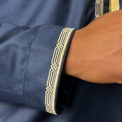 Navy Omani Tassel Thobe